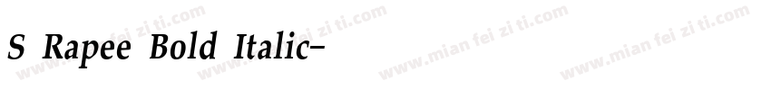 S Rapee Bold Italic字体转换